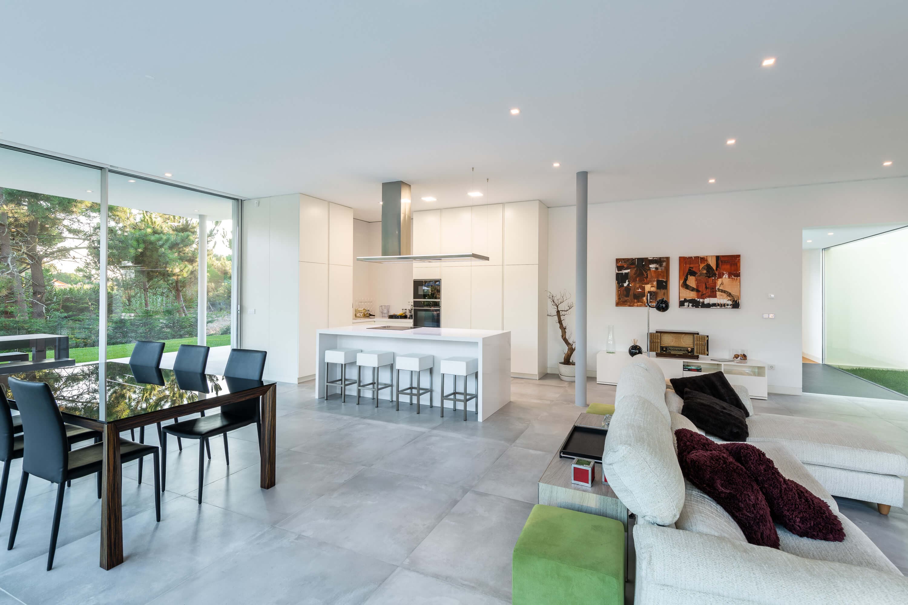 Execução de pavimentos, moradia LSF Janas Sintra